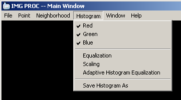 Histogram Menu